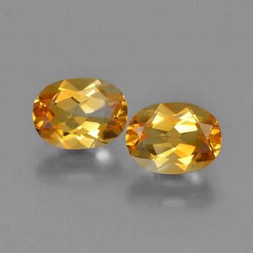 2.36 ct natürliche Tiefes Orange-Gold Citrin-Edelsteine, Oval Schliff, VVS