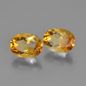 2.36 ct natürliche Tiefes Orange-Gold Citrin-Edelsteine, Oval Schliff, VVS