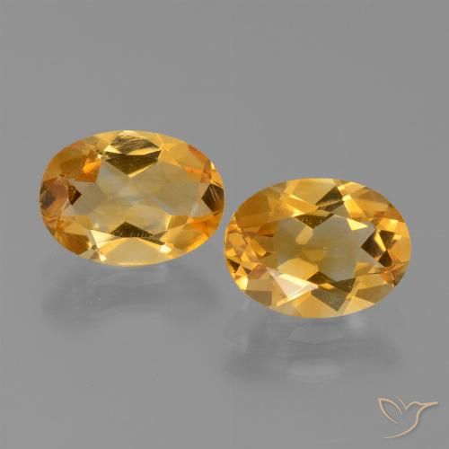 1.93 ct natürliche Tiefes Orange-Gold Citrin-Edelsteine, Oval Schliff, VVS