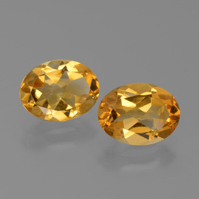 2.06 ct natürliche Tiefes Orange-Gold Citrin-Edelsteine, Oval Schliff, VVS