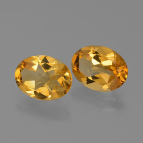 2.06 ct natürliche Tiefes Orange-Gold Citrin-Edelsteine, Oval Schliff, VVS