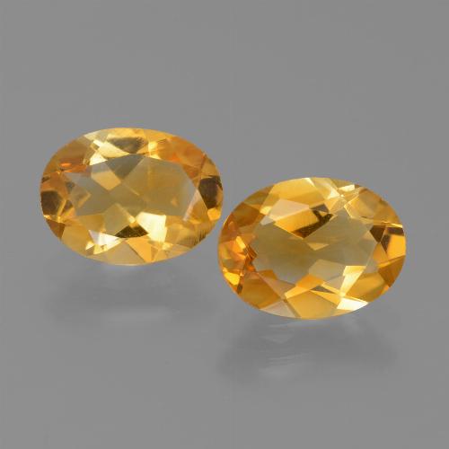 1.99 ct natürliche Tiefes Orange-Gold Citrin-Edelsteine, Oval Schliff, VVS-VS