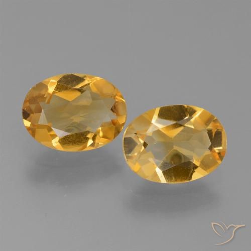 2.15ctw Natürlicher Dunkelgolden Citrin, Oval, VVS-VS