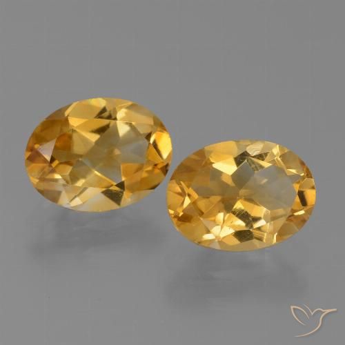 2.13ctw Natürlicher Mittel-Dunkelgold Citrin, Oval, VVS