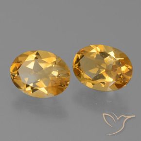 2.13 ct natürliche Mittel-Dunkelgold Citrin-Edelsteine, Oval, VVS