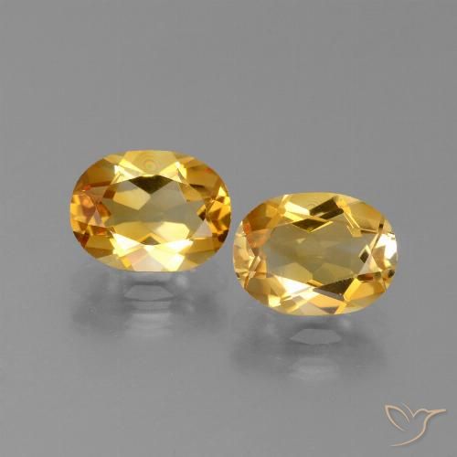 2,35 ct natürliche goldener Citrin-Edelsteine, Oval Schliff, VVS