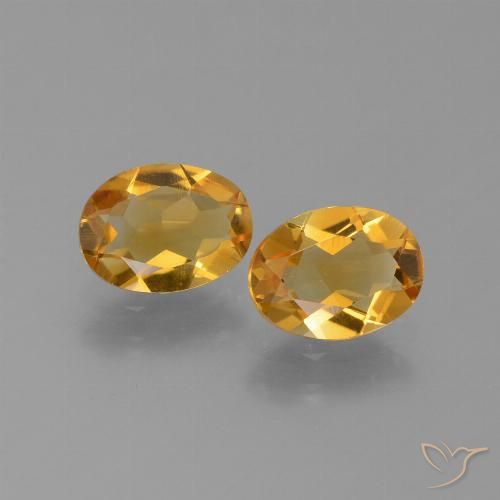 1.93ctw Natürlicher Mittel-Dunkelgold Citrin, Oval, VVS-VS