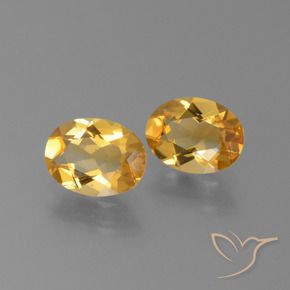 1,92 ct natürliche goldener Citrin-Edelsteine, Oval Schliff, VVS