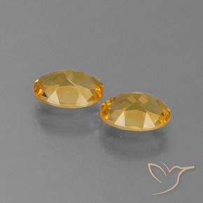 1,92 ct natürliche goldener Citrin-Edelsteine, Oval Schliff, VVS