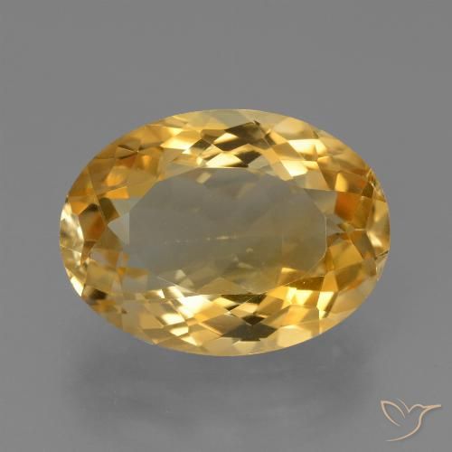 7.44ct Natürlicher Mittel-Dunkelgold Citrin, Oval, VVS