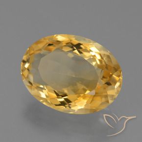 9,17 ctw natürlicher Mittel-Dunkelgold Citrin, Oval, VVS