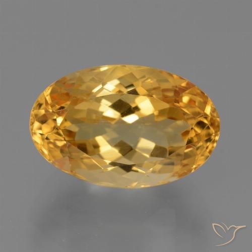 7.38ct Natürlicher Dunkelorange-Gold Citrin, Oval, VVS