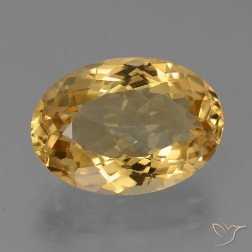 7.33ct Natürlicher Mittel-Dunkelgold Citrin, Oval, VVS