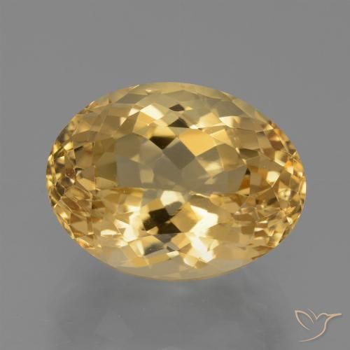 7.31ct Natürlicher Mittel-Dunkelgold Citrin, Oval, VVS