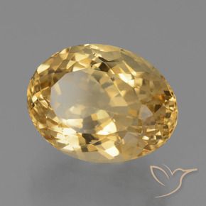 9,17 ctw natürlicher Mittel-Dunkelgold Citrin, Oval, VVS