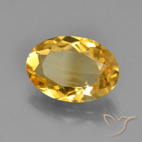 9,17 ctw natürlicher Tiefes Goldorange Citrin, Oval, VS