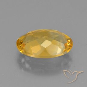 9,17 ctw natürlicher Tiefes Goldorange Citrin, Oval, VS