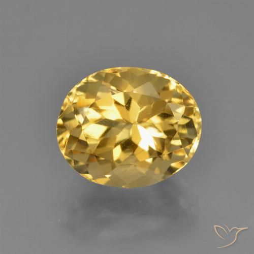 3.88ct Natürlicher gold-orange Citrin, Oval, VVS-VS