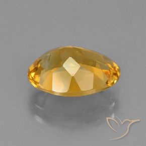 9,17 ctw natürlicher Tiefes Goldorange Citrin, Oval, VVS