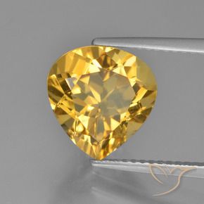 9,17 ctw natürlicher Tiefes Gold Citrin, Birnenform, VS