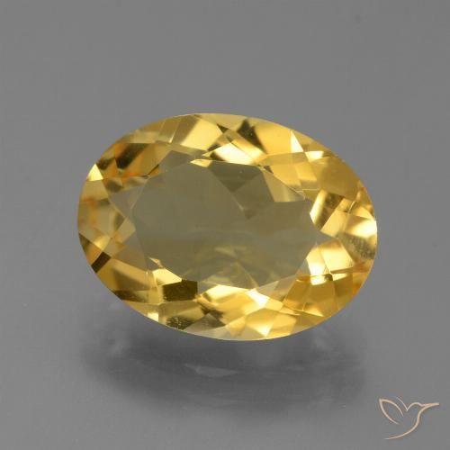 4.44ct Natürlicher gold-orange Citrin, Oval, VVS