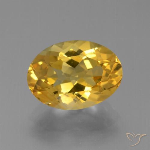 4.25ct Natürlicher Tiefes Goldorange Citrin, Oval, VVS