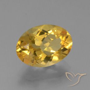 9,17 ctw natürlicher Tiefes Goldorange Citrin, Oval, VVS