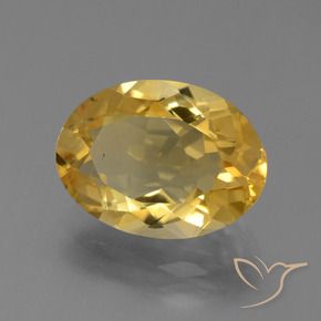 9,17 ctw natürlicher Mittelgold Citrin, Oval, VS