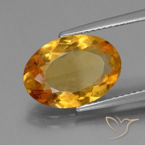9,17 ctw natürlicher Dunkelorange-Gold Citrin, Oval, VVS-VS