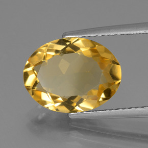 4,22 ctw natürlicher goldener Citrin, Oval Schliff, VVS