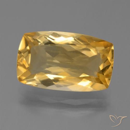 5.05ct Natürlicher Mittel-Dunkelgold Citrin, Kissen, VVS