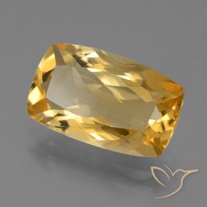9,17 ctw natürlicher Mittel-Dunkelgold Citrin, Kissen, VVS