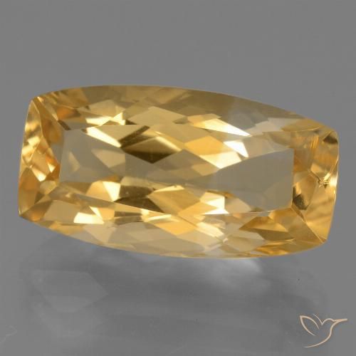 7.81ct Natürlicher Tiefes Goldorange Citrin, Kissen, VS