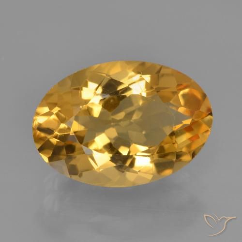 3.76ct Natürlicher Mittel-Dunkelgold Citrin, Oval, VS