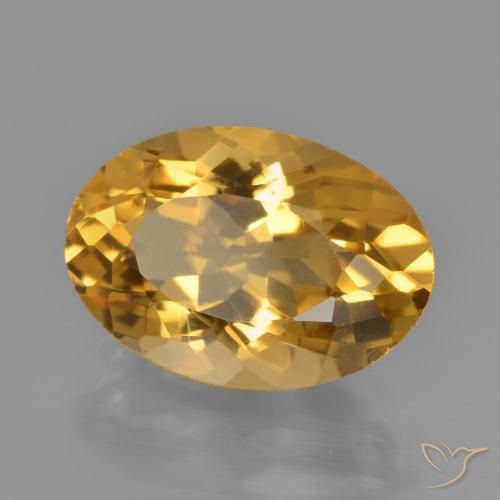 9,17 ctw natürlicher Mittel-Dunkelgold Citrin, Oval, VS