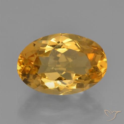 3.62ct Natürlicher Dunkelorange-Gold Citrin, Oval, VS