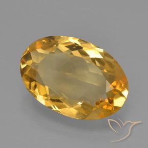 9,17 ctw natürlicher Tiefes Goldorange Citrin, Oval, VVS