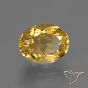 9,17 ctw natürlicher Tiefes Goldorange Citrin, Oval, VVS