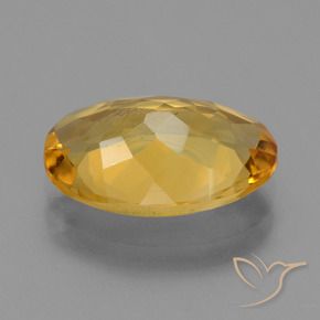 9,17 ctw natürlicher Tiefes Goldorange Citrin, Oval, VS