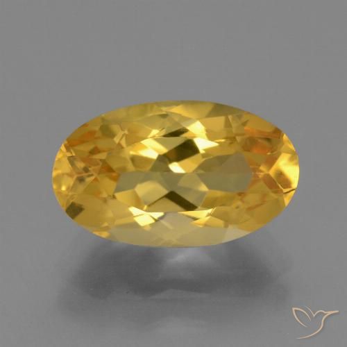 3.34ct Natürlicher Tiefes Goldorange Citrin, Oval, VVS-VS