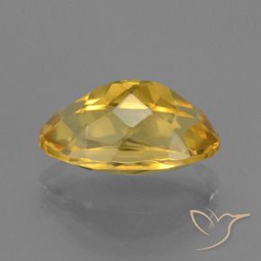 9,17 ctw natürlicher Tiefes Goldorange Citrin, Oval, VVS-VS