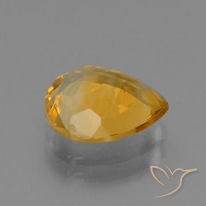 9,17 ctw natürlicher Mittel-Dunkelgold Citrin, Birnenform, VVS
