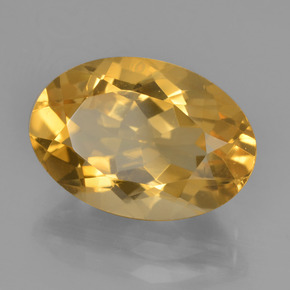 5,15 ctw natürlicher goldener Citrin, Oval Schliff, VVS