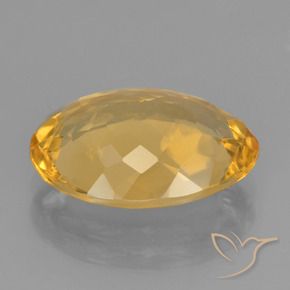 9,17 ctw natürlicher Tiefes Goldorange Citrin, Oval, VVS-VS