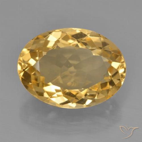5.23ct Natürlicher Tiefes Goldorange Citrin, Oval, VVS