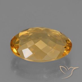 9,17 ctw natürlicher Tiefes Goldorange Citrin, Oval, VVS
