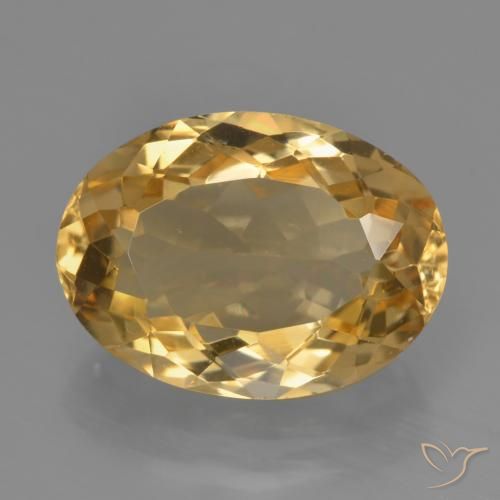 5.98ct Natürlicher Mittel-Dunkelgold Citrin, Oval, VVS