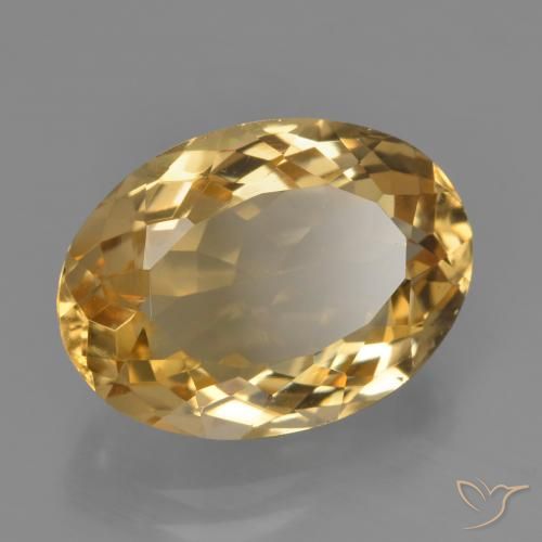 9,17 ctw natürlicher Mittel-Dunkelgold Citrin, Oval, VVS