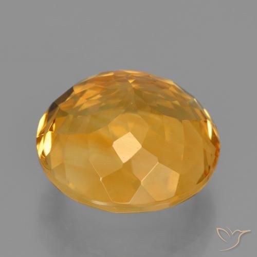 9,17 ctw natürlicher Tiefes Orange-Gold Citrin, Runden, VVS