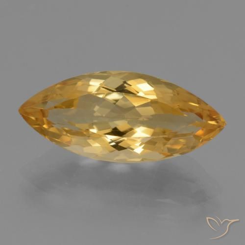 5.41ct Natürlicher Tiefes Goldorange Citrin, Marquise, VVS